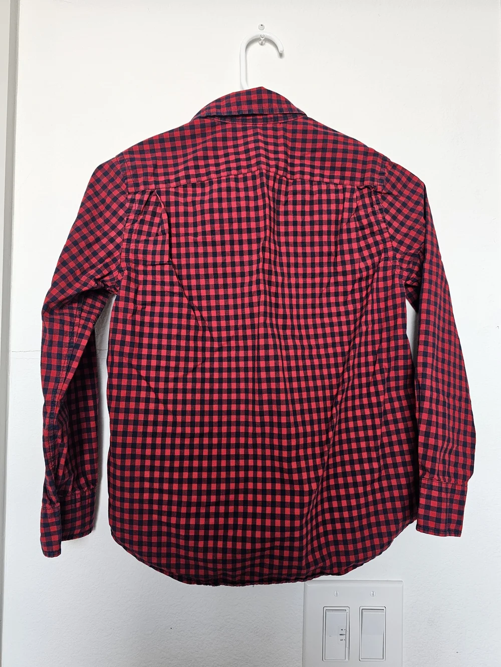 Ralph Lauren Red and Black Checked Casual Button-Down Shirt